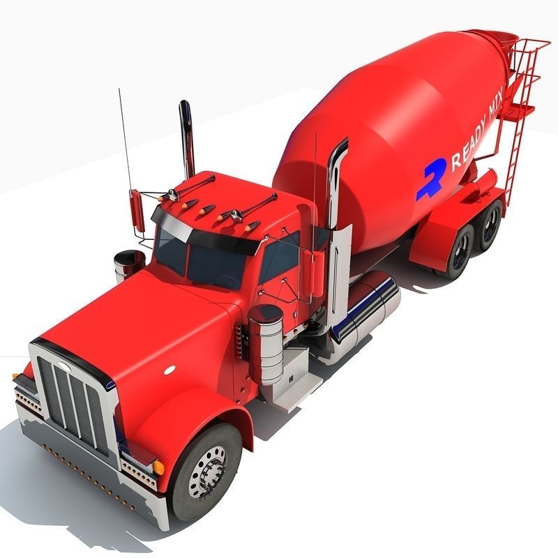 Concrete Mixer Truck 3D model_8