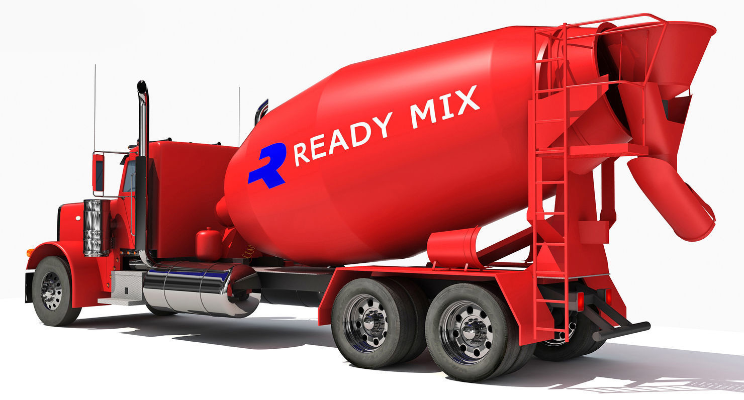 Concrete Mixer Truck 3D model_1