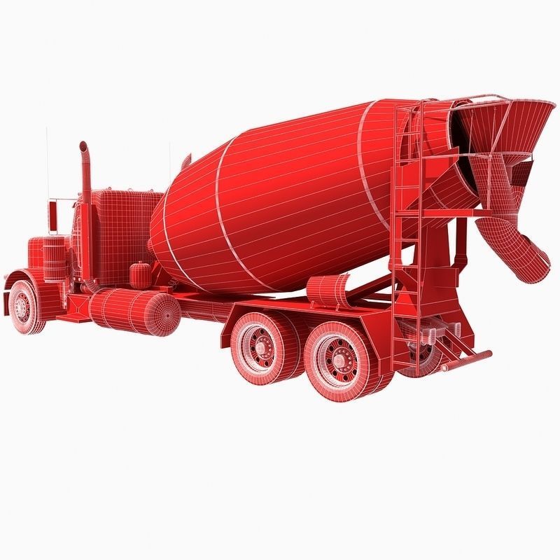 Concrete Mixer Truck 3D model_19