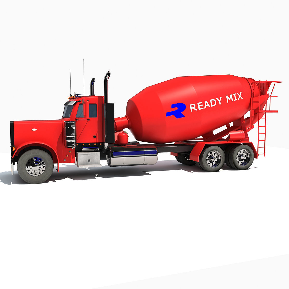 Concrete Mixer Truck 3D model_3