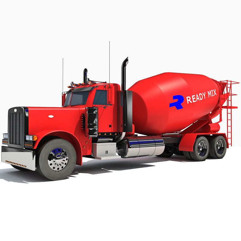 Concrete Mixer Truck 3D model_2