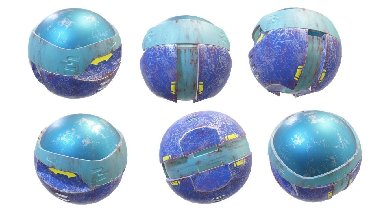 Old Y2J Sphere Low-poly 3D model_10