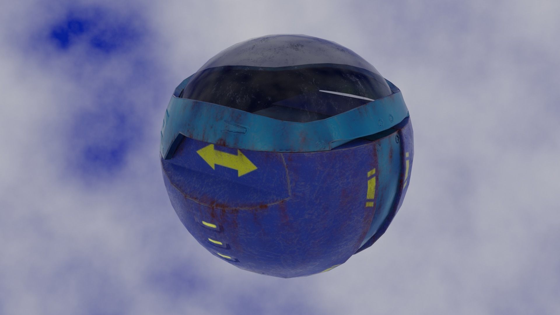 Old Y2J Sphere Low-poly 3D model_3