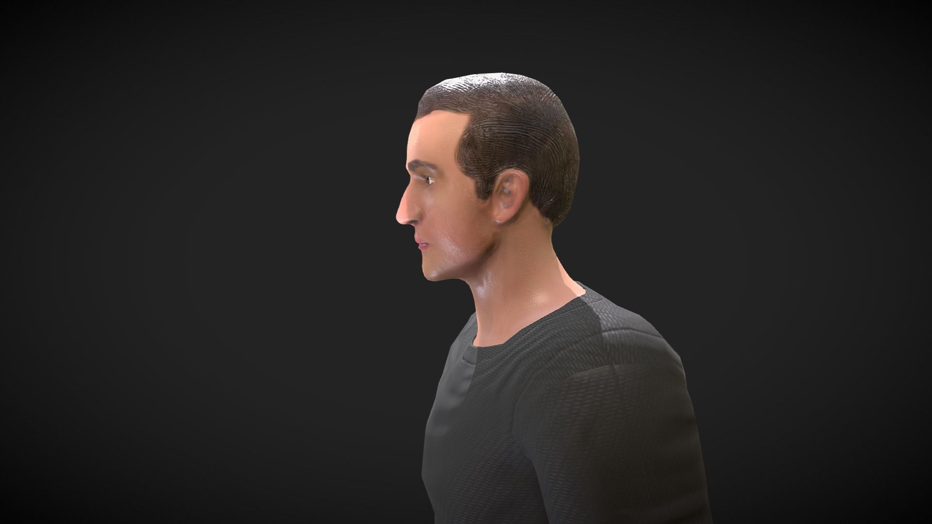 VR - AR - Young Man - With Visemes   Low-poly 3D model_9