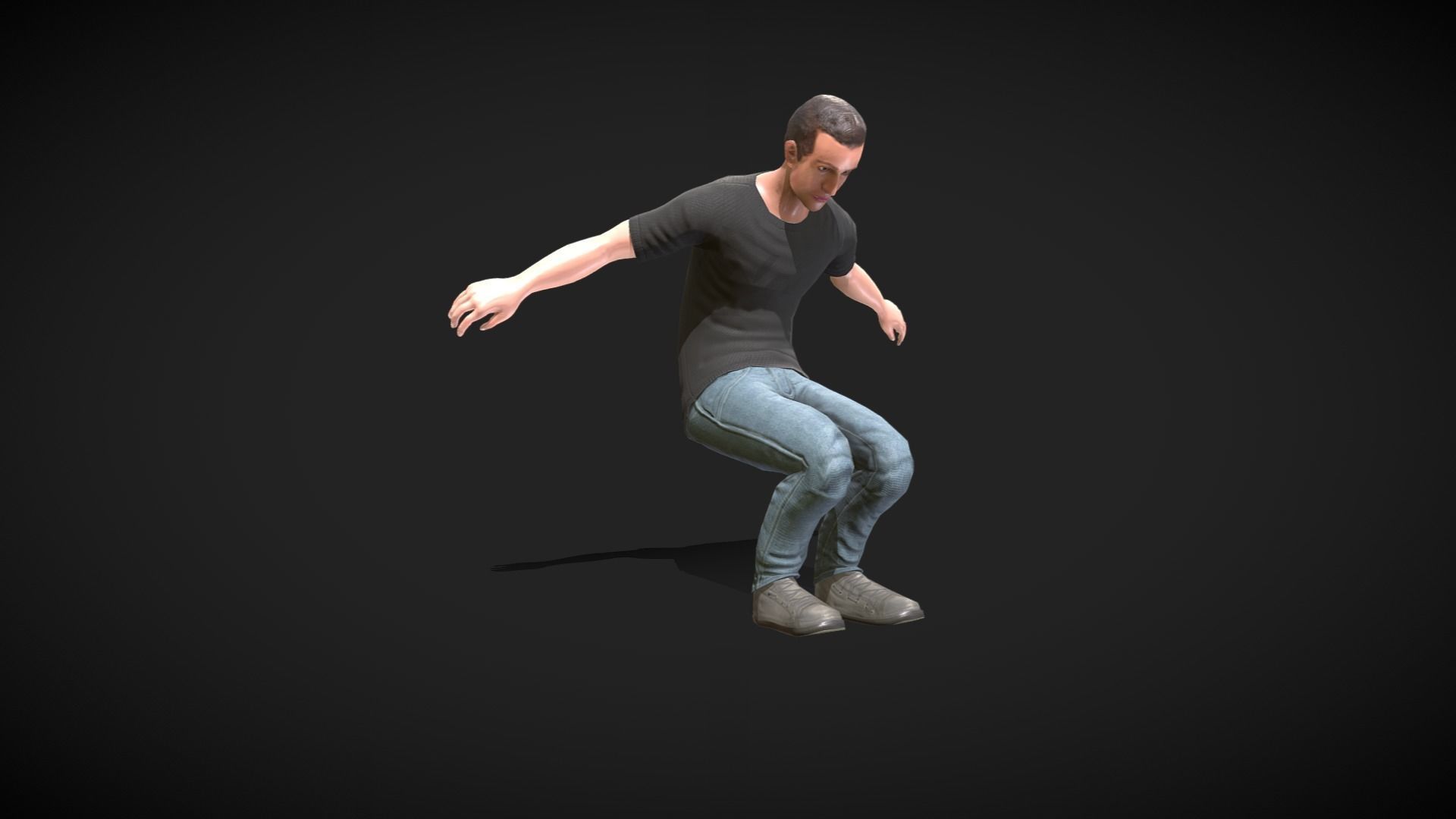VR - AR - Young Man - With Visemes   Low-poly 3D model_15