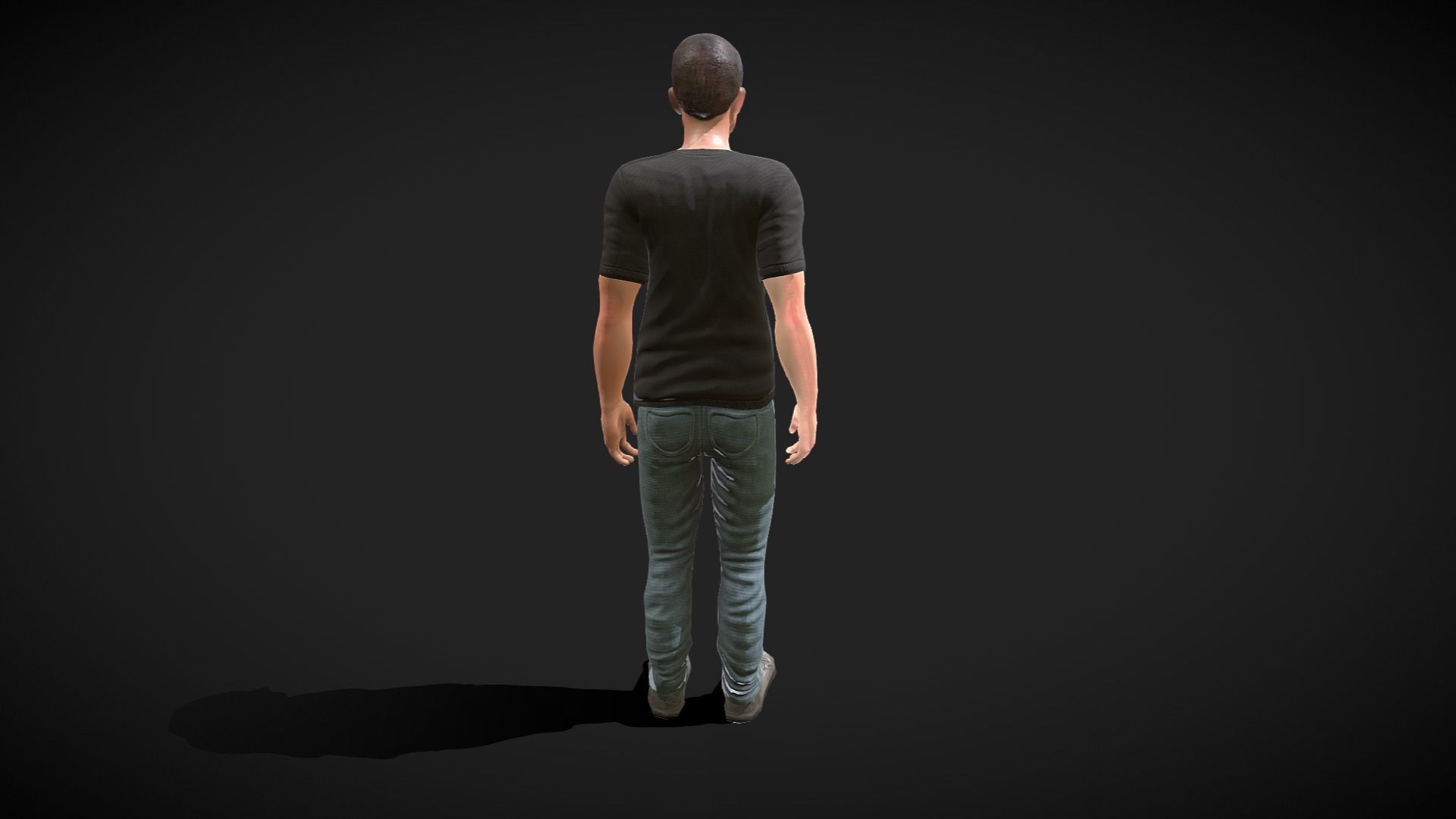 VR - AR - Young Man - With Visemes   Low-poly 3D model_7
