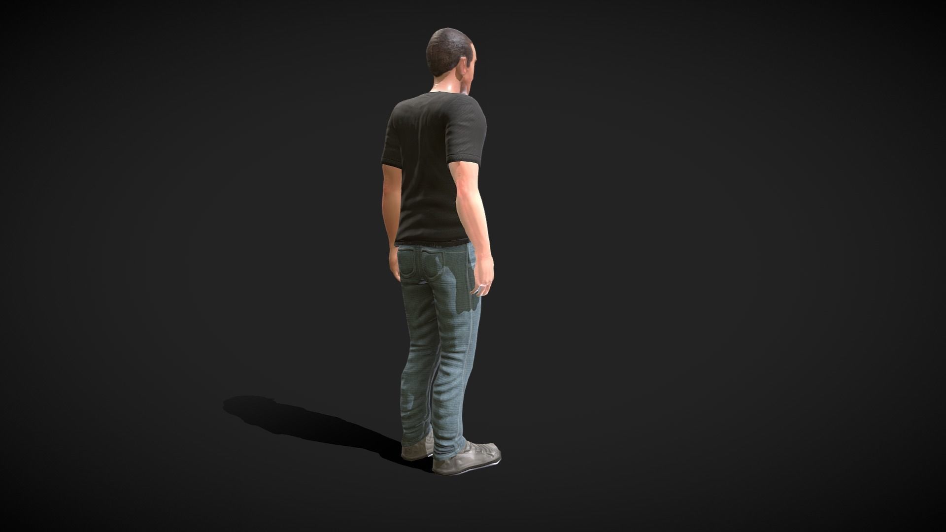 VR - AR - Young Man - With Visemes   Low-poly 3D model_5