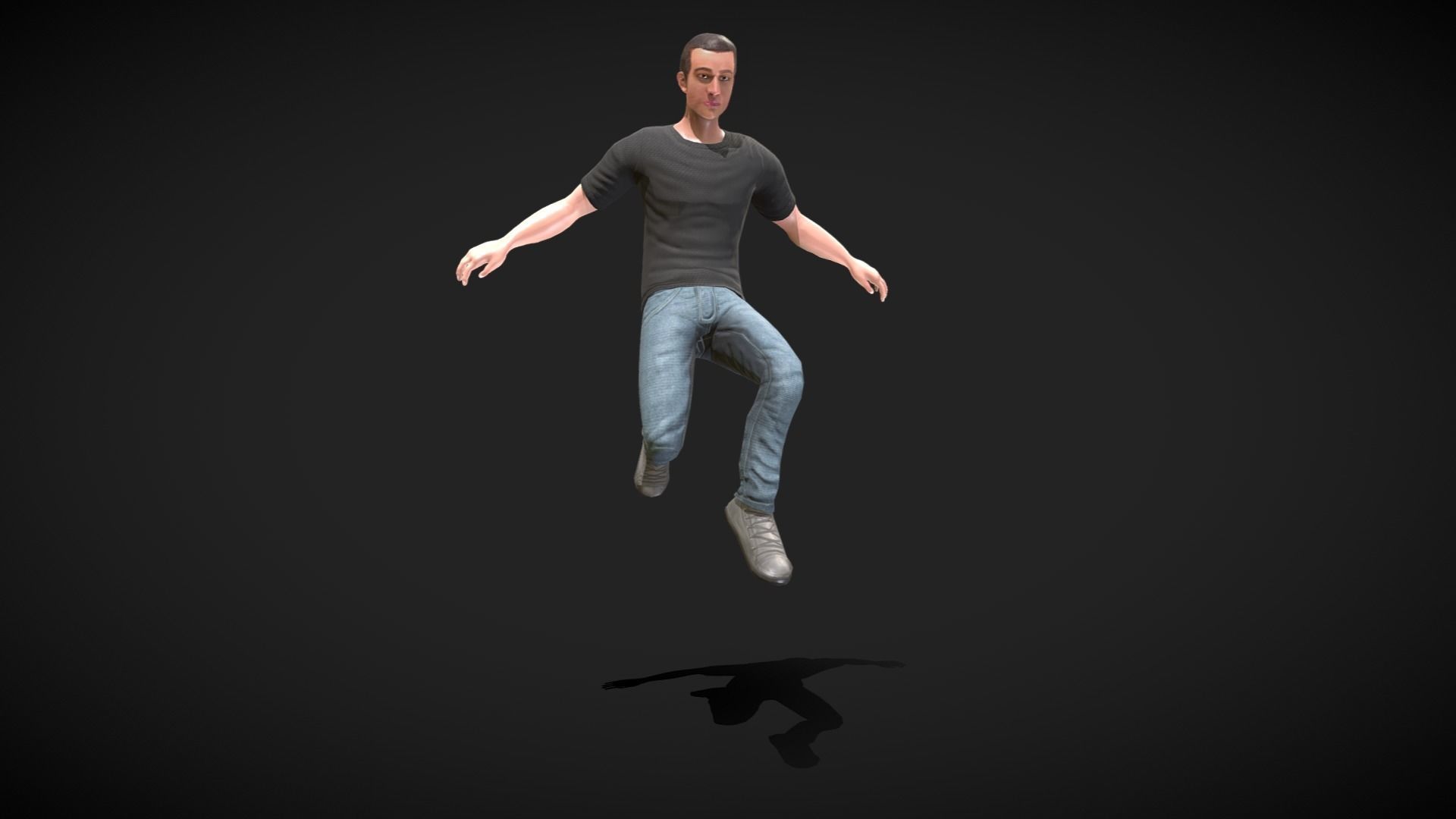 VR - AR - Young Man - With Visemes   Low-poly 3D model_14