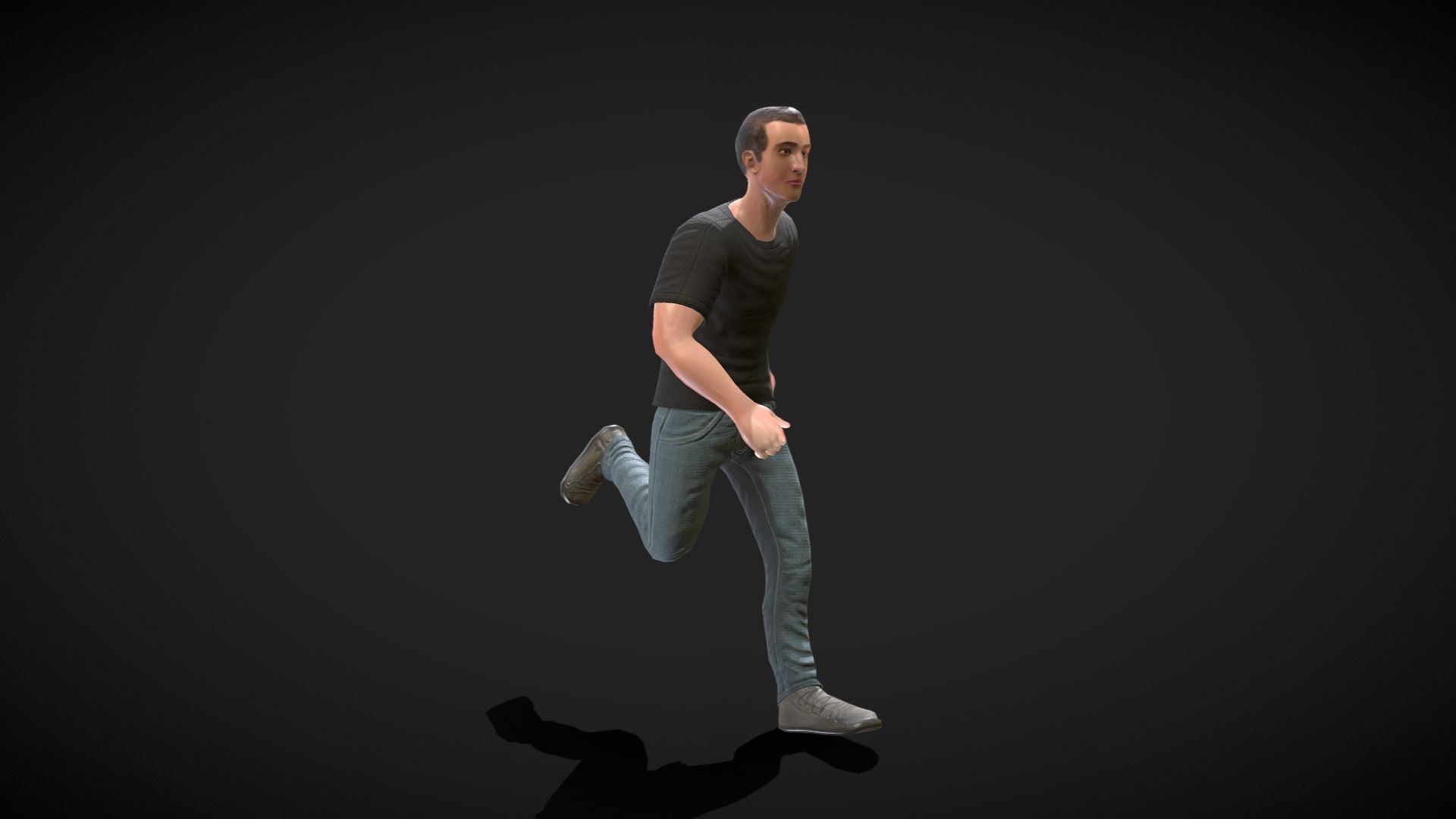VR - AR - Young Man - With Visemes   Low-poly 3D model_11