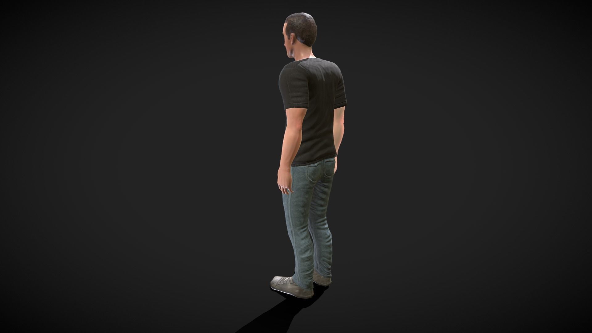 VR - AR - Young Man - With Visemes   Low-poly 3D model_6