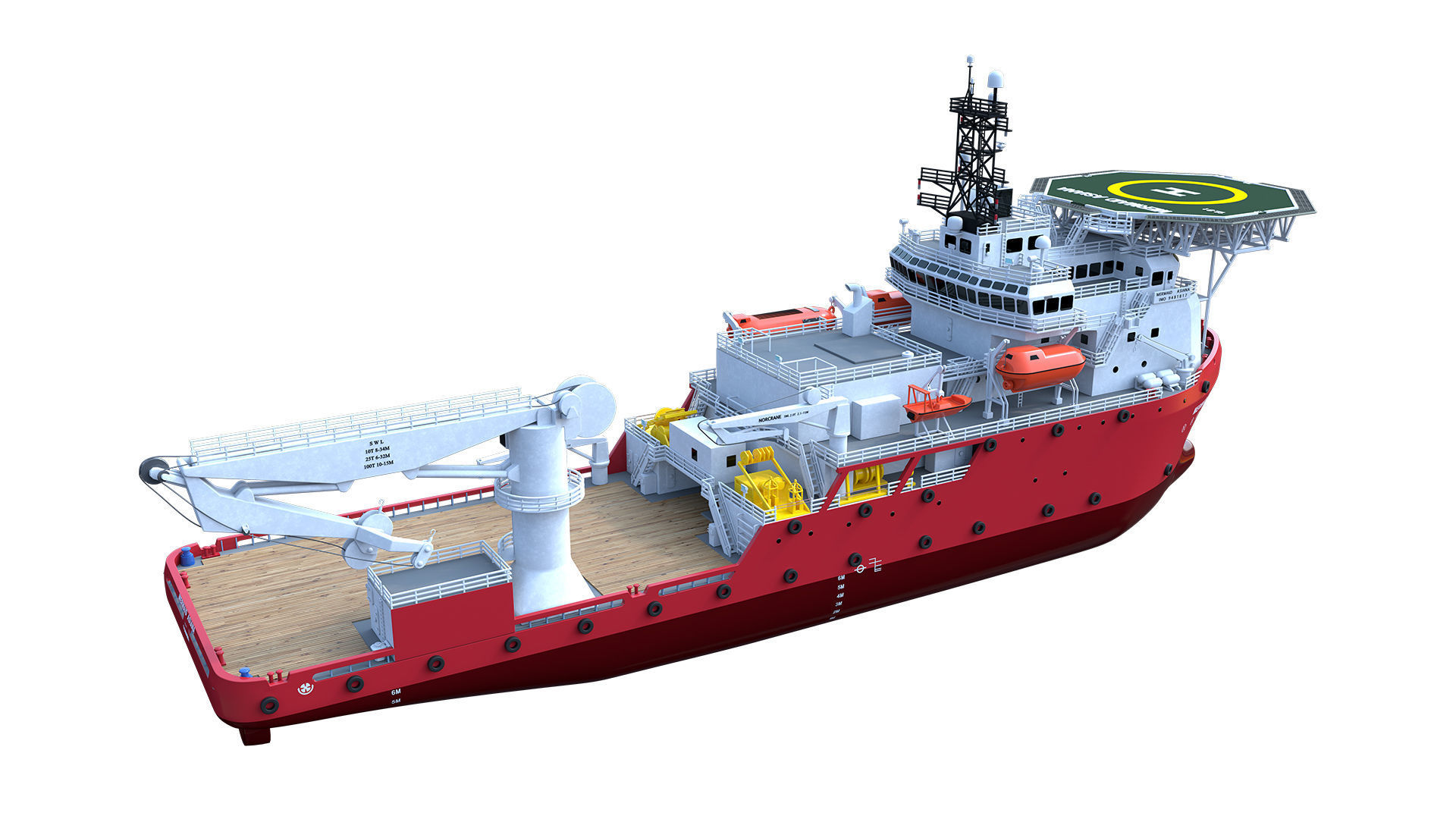 MERMAID ASIANA BOAT 3D model_5