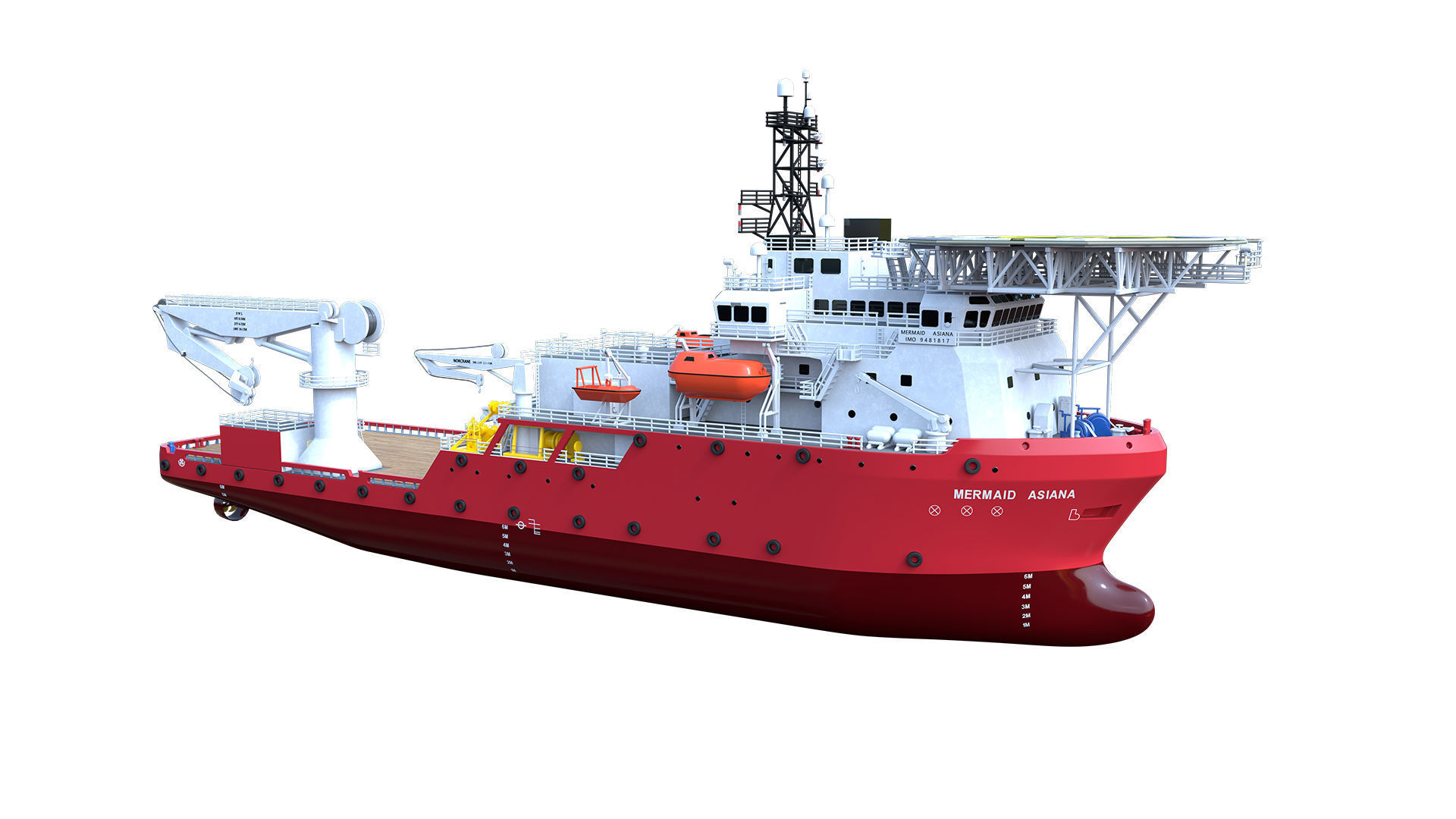 MERMAID ASIANA BOAT 3D model_1