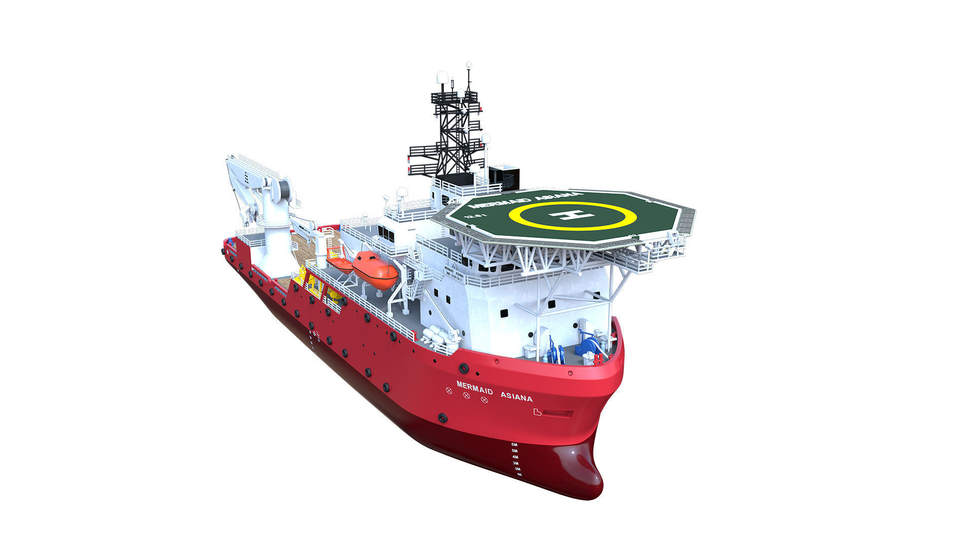 MERMAID ASIANA BOAT 3D model_2