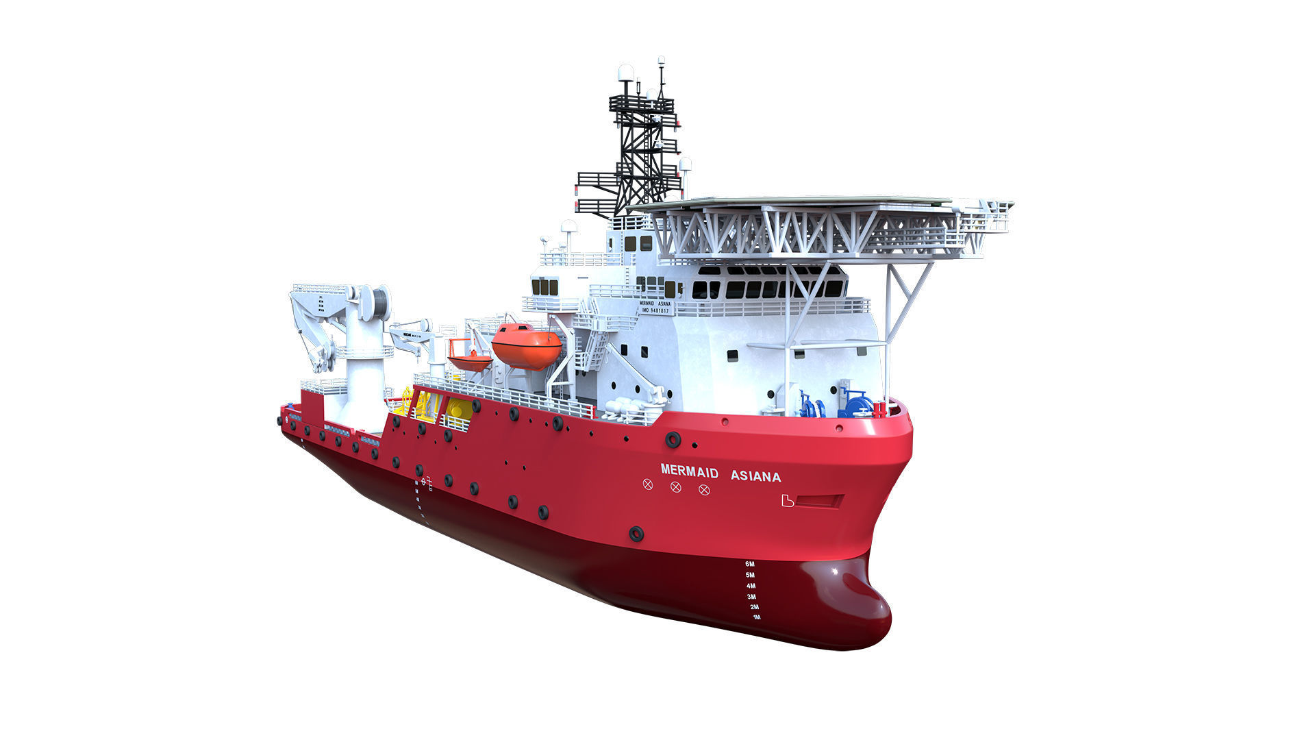 MERMAID ASIANA BOAT 3D model_6