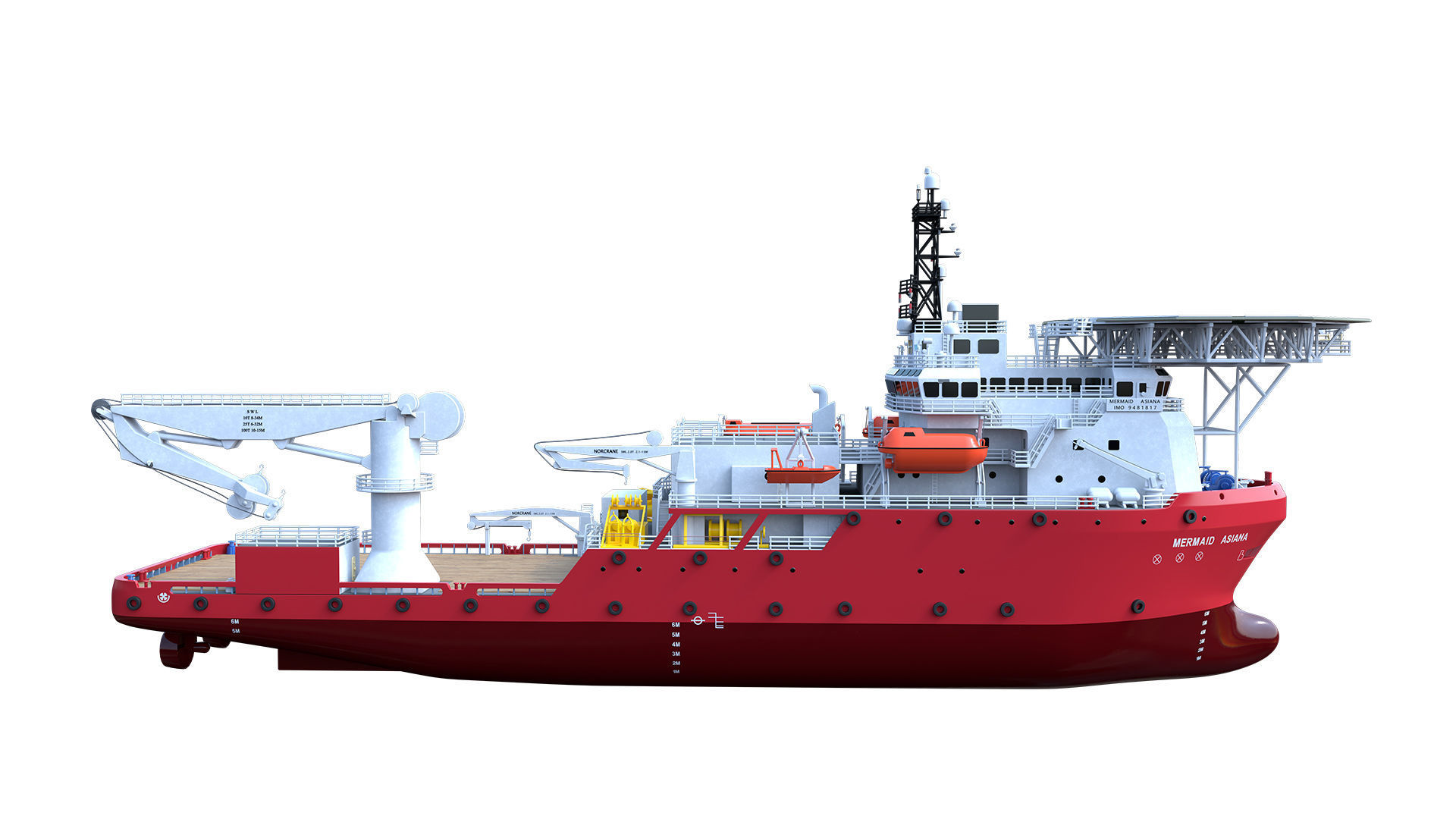 MERMAID ASIANA BOAT 3D model_7