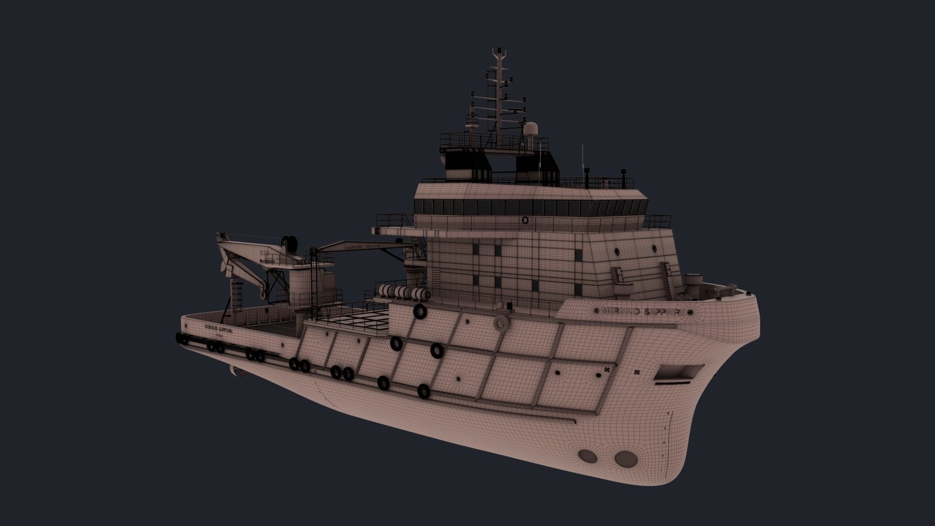 MERMAID SAPPHIRE BOAT 3D model | CGTrader