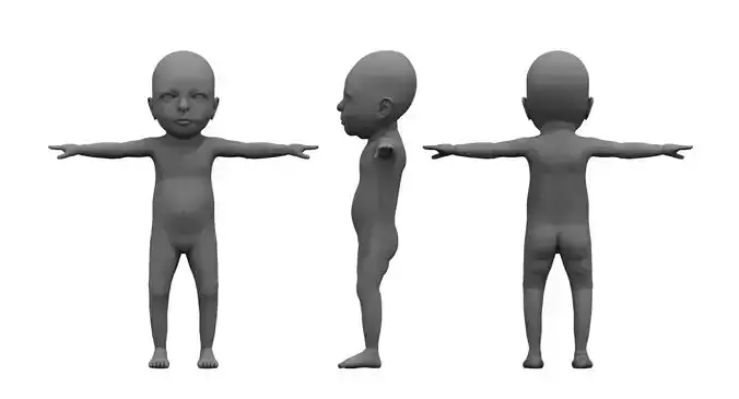 born baby 3d model