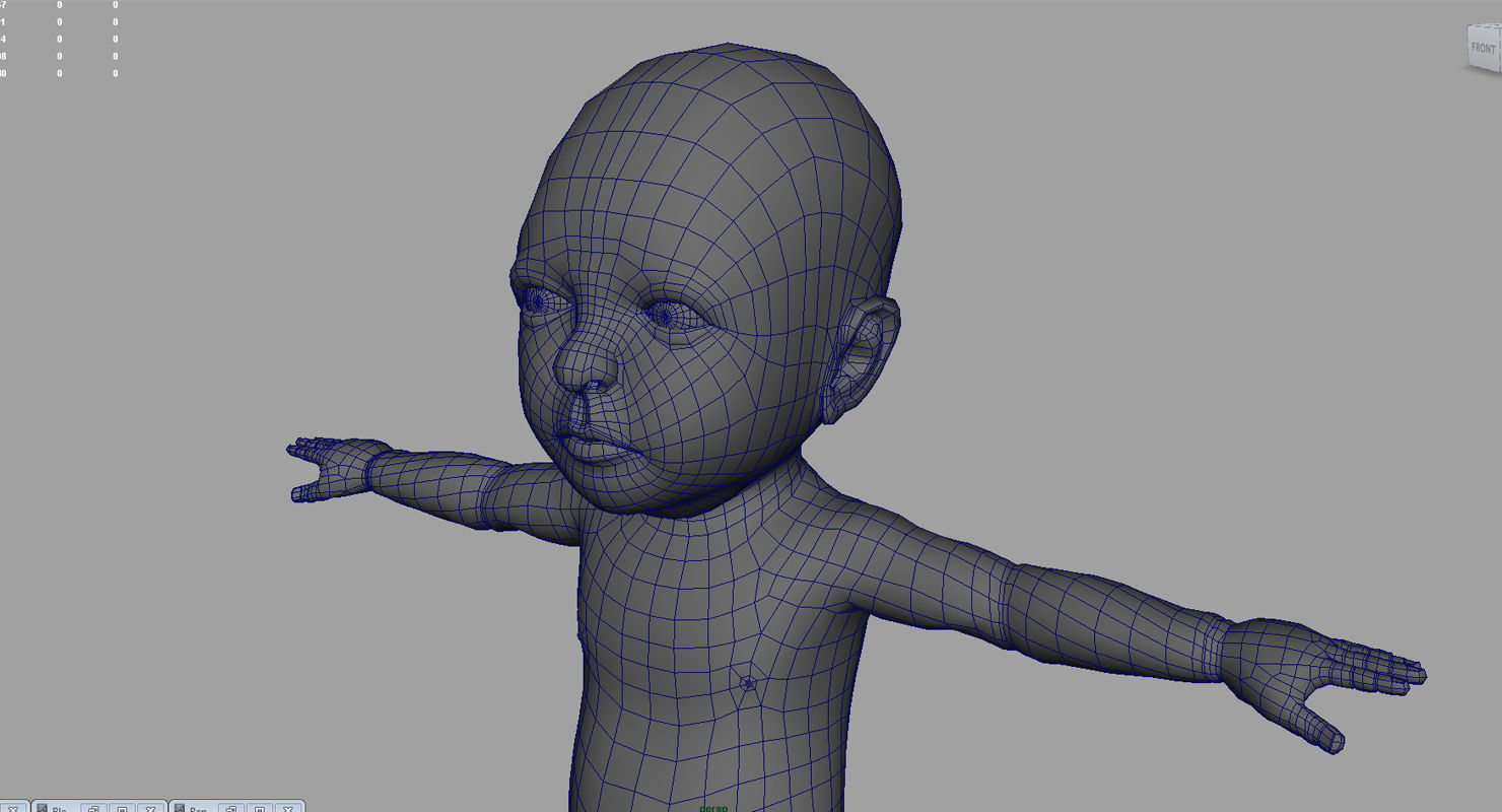 born baby 3d model 3D model_2