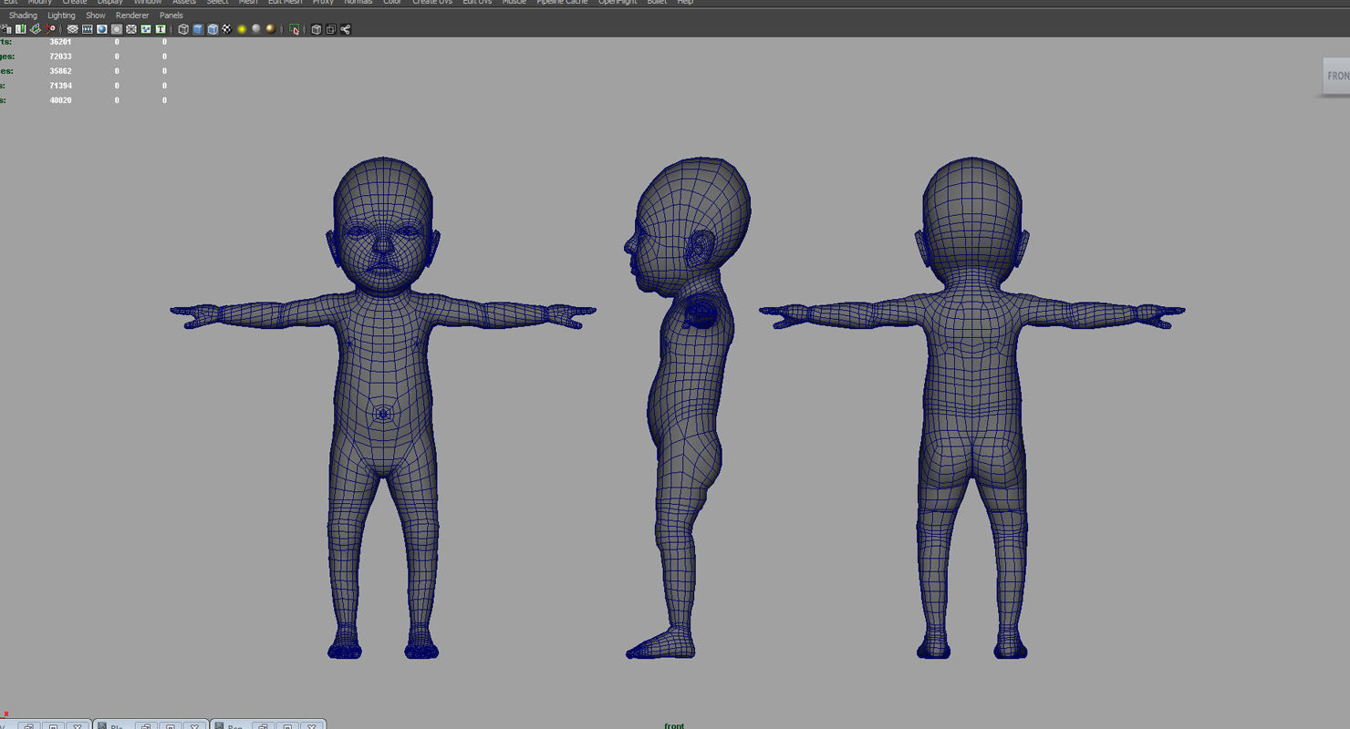 born baby 3d model 3D model_9