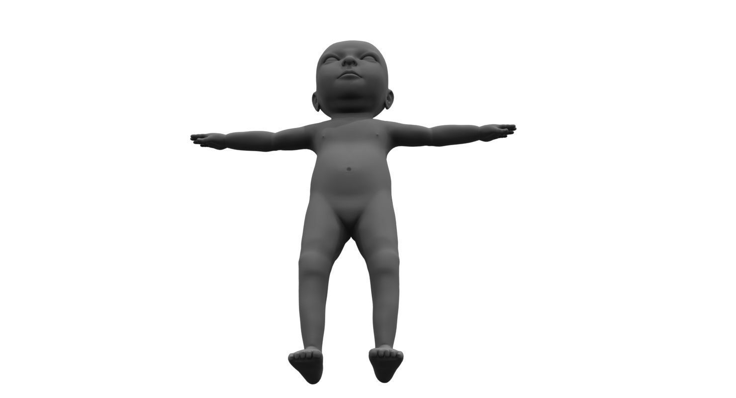 born baby 3d model 3D model_4