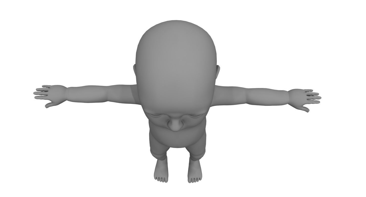 born baby 3d model 3D model_7