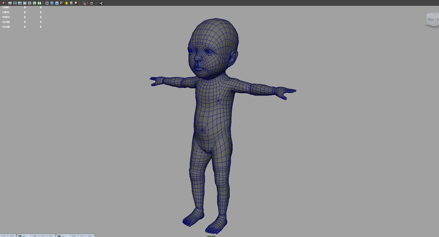 born baby 3d model 3D model_1