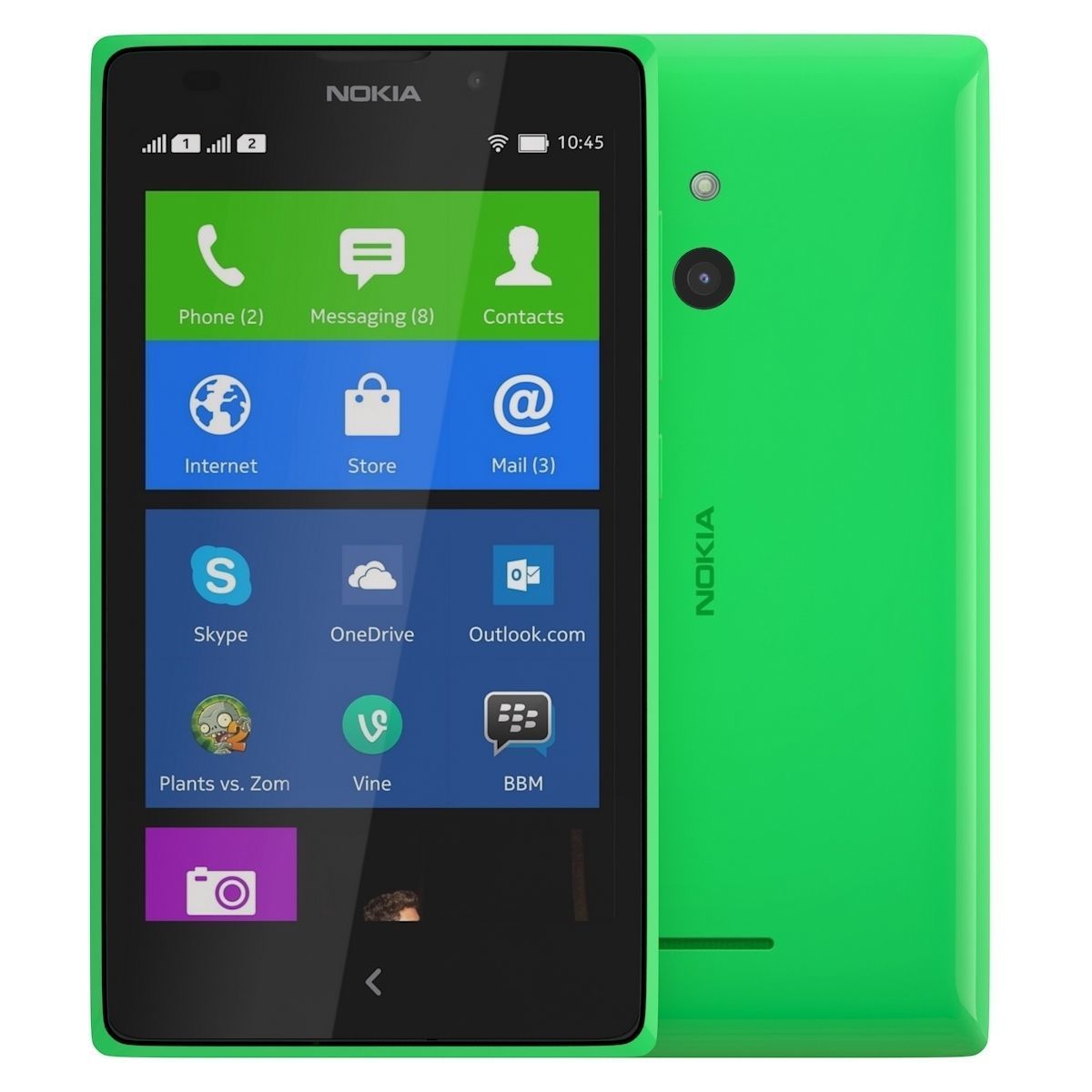 Nokia XL Bright green 3D model_1