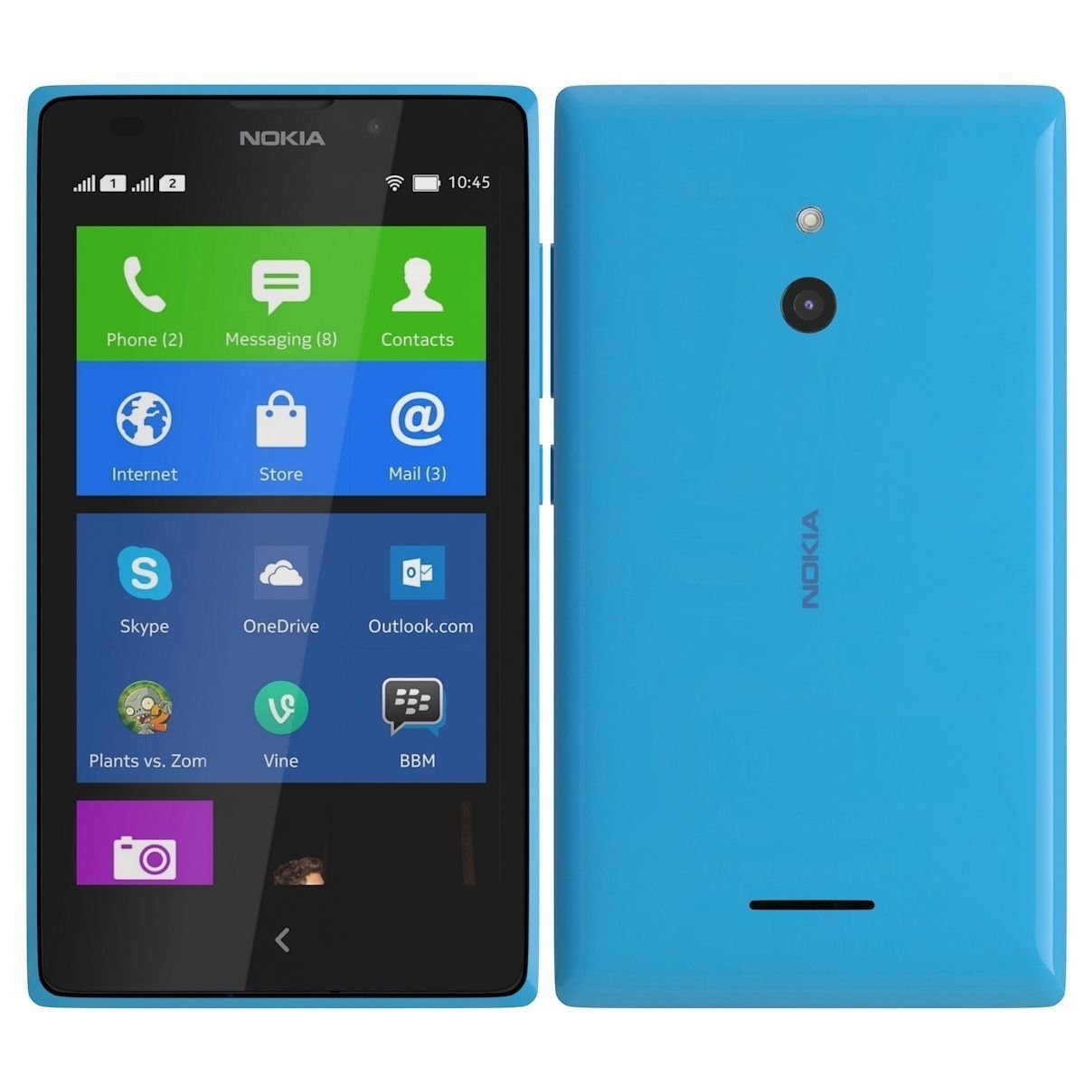 Nokia XL Cyan 3D model_2