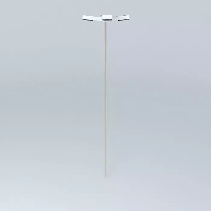 Lighting pole rotatory white castle with maringa Free 3D model_0