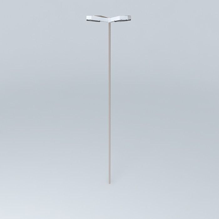 Lighting pole rotatory white castle with maringa Free 3D model_1