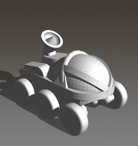Manned Rover for On Mars Board Game 3D print model