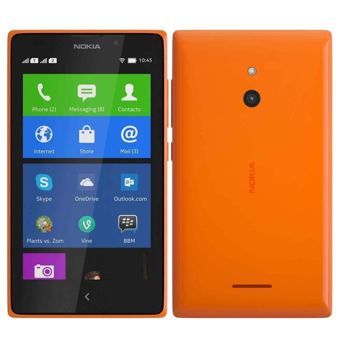 Nokia XL Orange 3D model_2