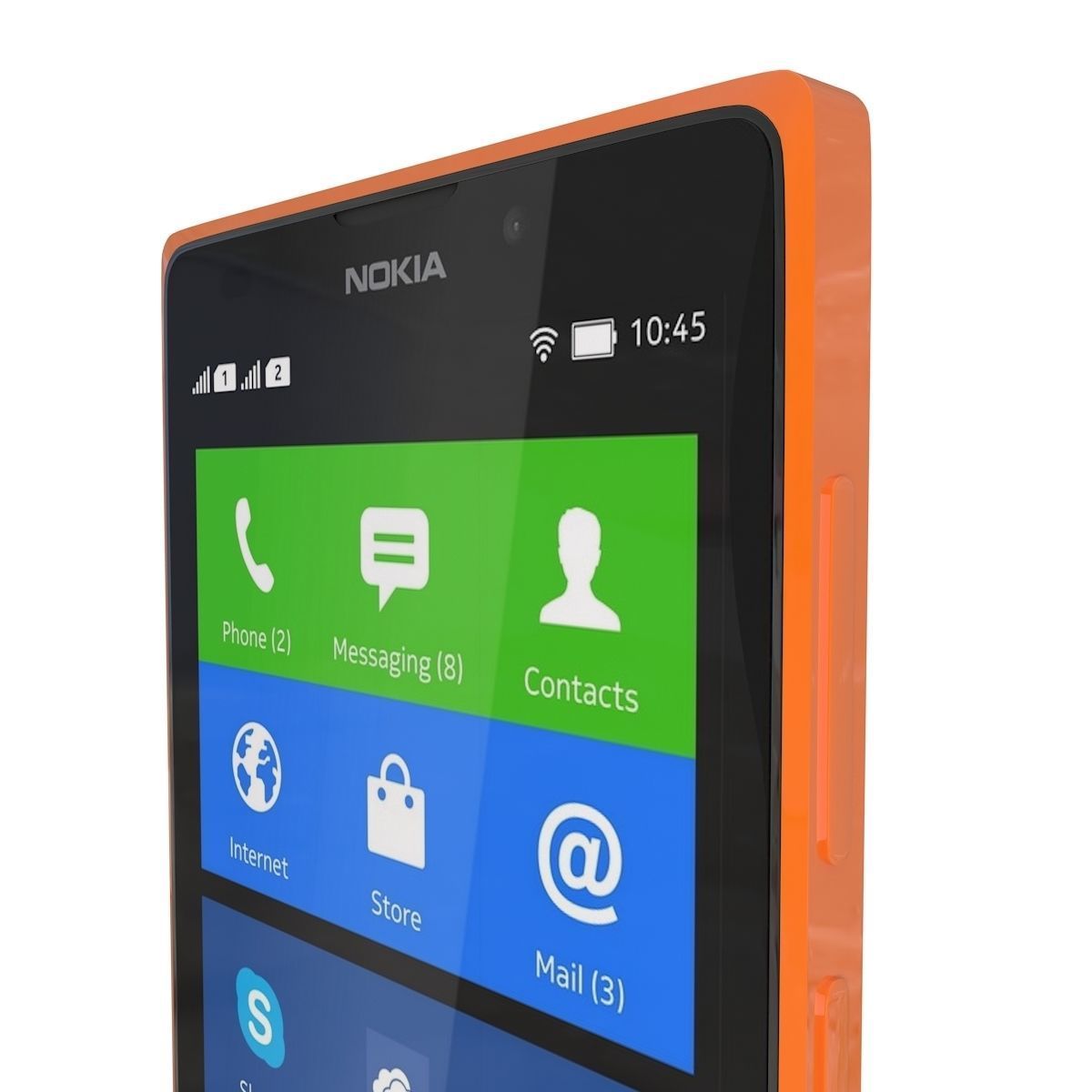 Nokia XL Orange 3D model_3