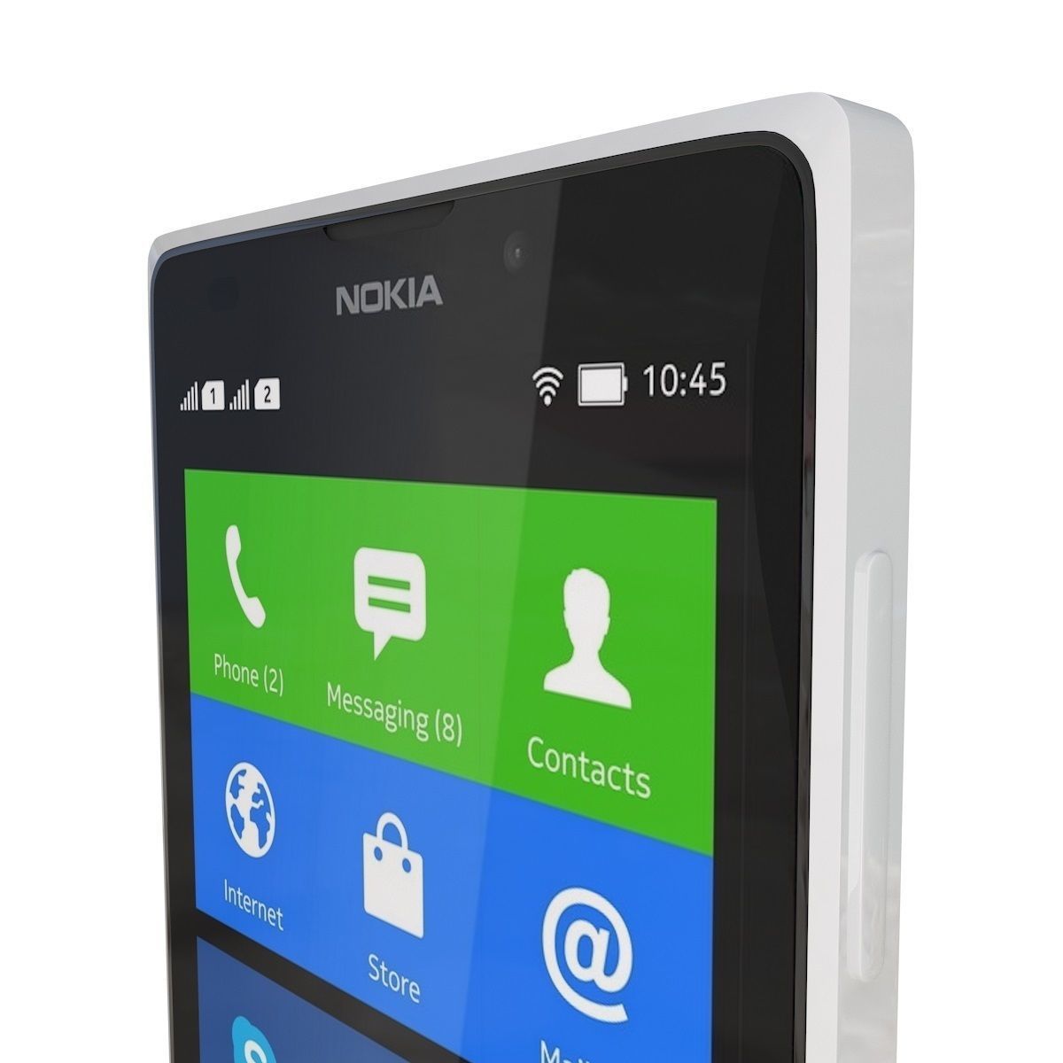 Nokia XL White 3D model_3