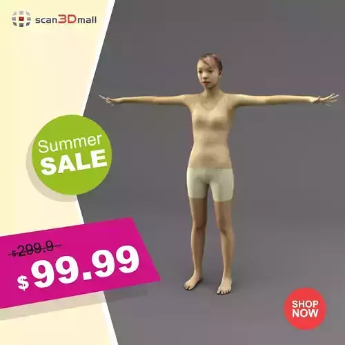A Rigged Cool Woman 3D model