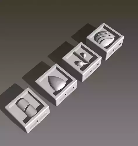 LSS Markers for On Mars Board Game 3D print model