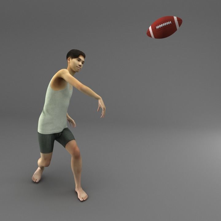 A Rigged Young Man 3D model_2