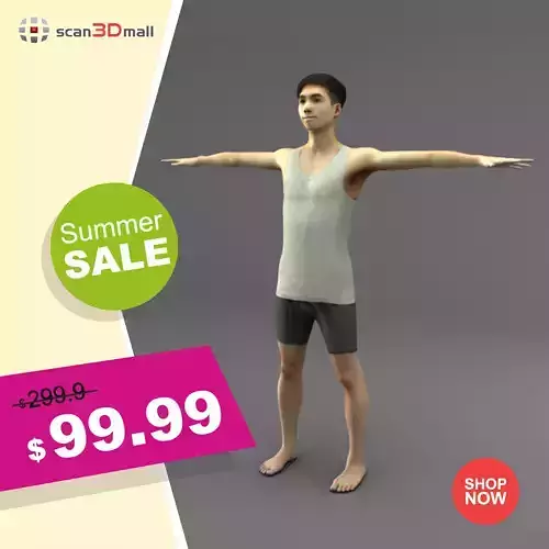 A Rigged Young Man 3D model