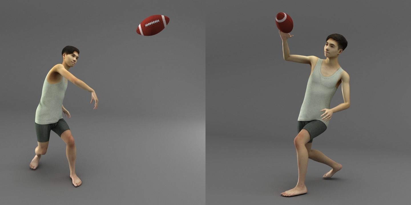 A Rigged Young Man 3D model_5