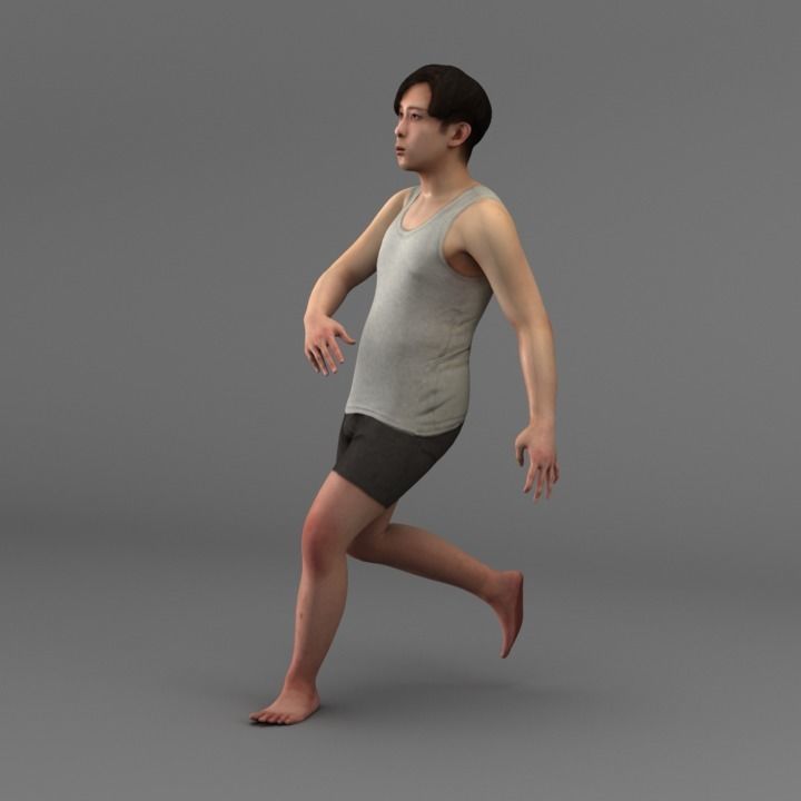 A Rigged Relaxed Man 3D model_2