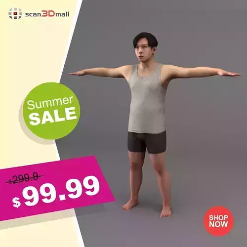 A Rigged Relaxed Man 3D model