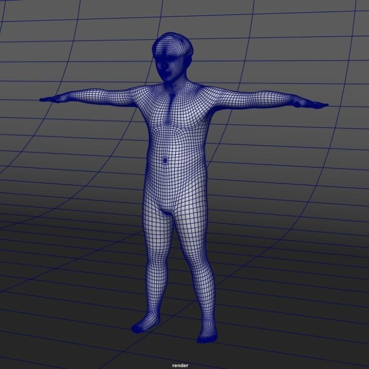 A Rigged Relaxed Man 3D model_4