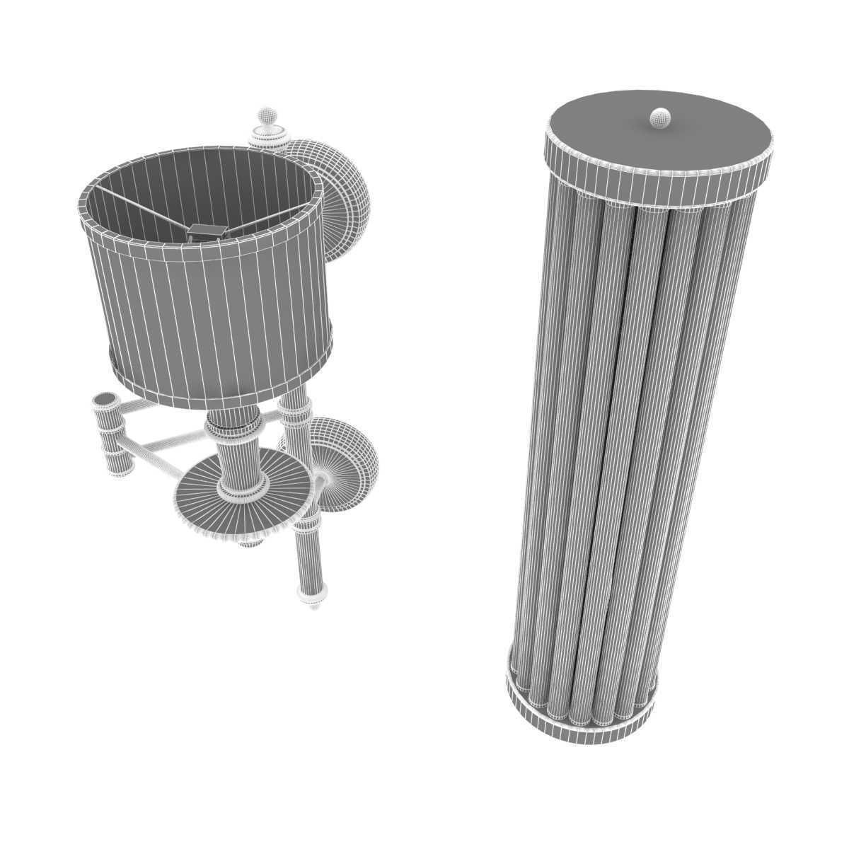Two wall sconce 3D model_11