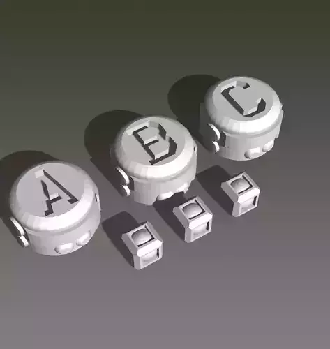 Mission Markers of On Mars Board Game 3D print model