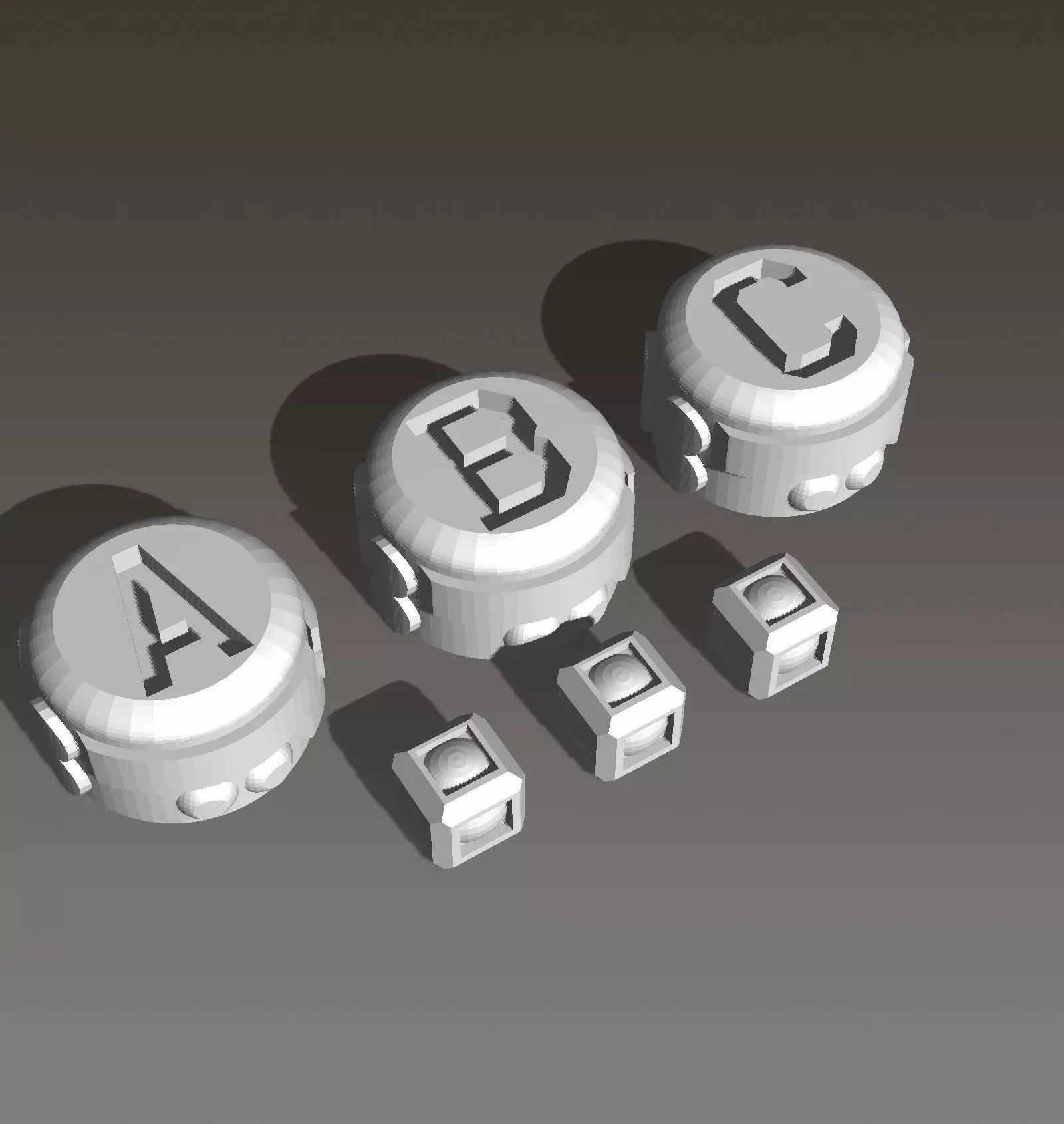 Mission Markers of On Mars Board Game 3D print model