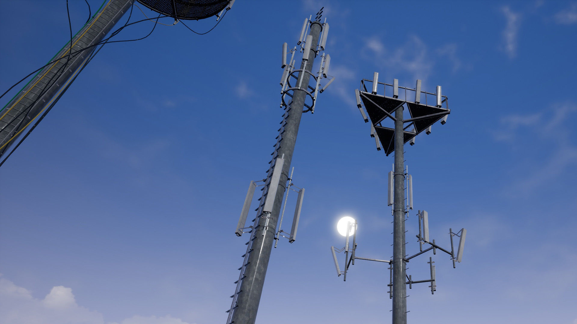 Cellular  TV  Radio  Antenna towers Low-poly 3D model_20