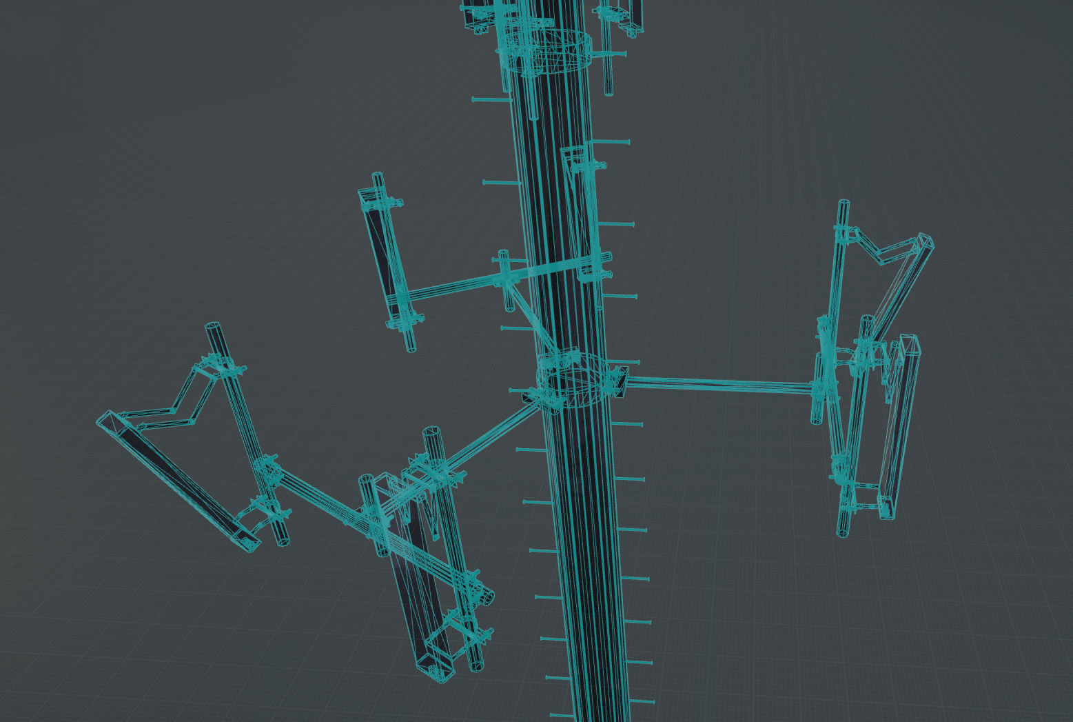 Cellular  TV  Radio  Antenna towers Low-poly 3D model_29