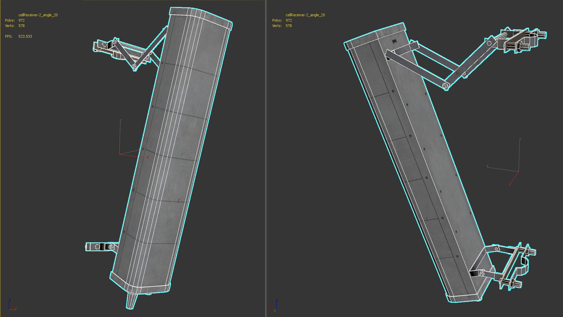 Cellular  TV  Radio  Antenna towers Low-poly 3D model_26