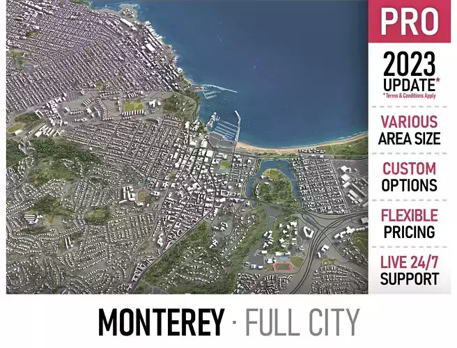 Monterey Low-poly 3D model