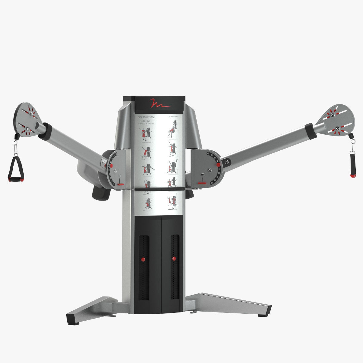 Gym FreeMotion Cable Cross 3D model_4